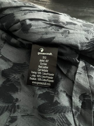 Chaqueta Cuero Ovino Goosecraft Negra