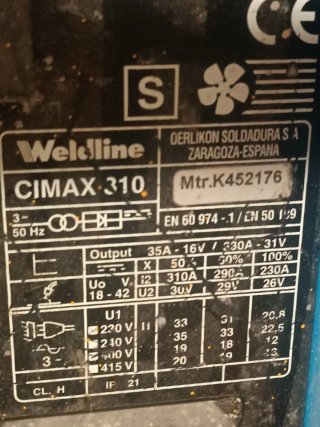 Soldadora Weldline Cimax 310