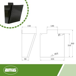 Amig cesta publicidad acero rejilla exterior