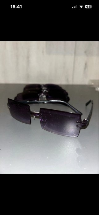 Gafas de sol rectangulares moradas  8 por 1