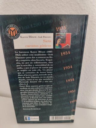 Libro "Siete cuentos góticos".