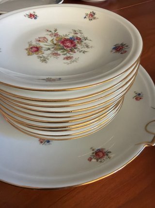 SET DE POSTRES PORCELANA FRANCESA ANTIGUA LIMOGES