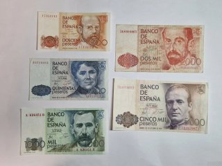 LOTE BILLETES PESETAS 1979 1980 #2