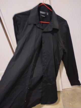 Camisa Primark Negra Talla M Slim Fit