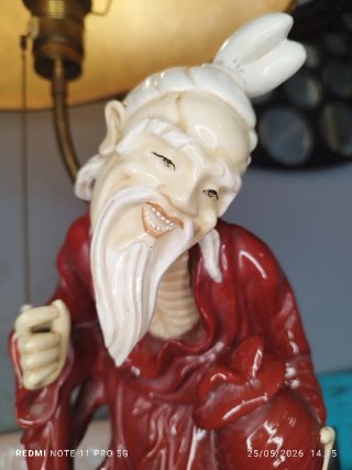 Lámpara Antigua China Figura
