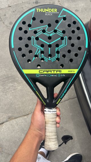 Pala de pádel Thunder Black Cartri