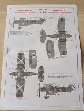 HE 51B-1 ESPAÑA LEGION CONDOR MAQUETA ICM 1/72
