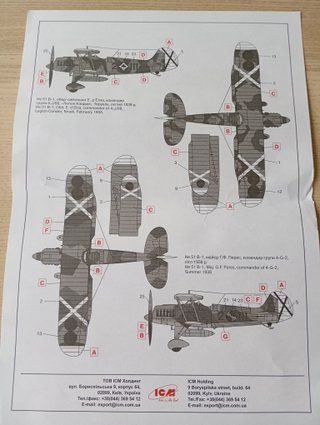 HE 51B-1 ESPAÑA LEGION CONDOR MAQUETA ICM 1/72
