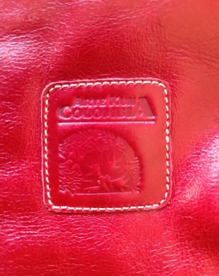 Bolso Cuero Artesanal colombiano Mola Kuna Multico