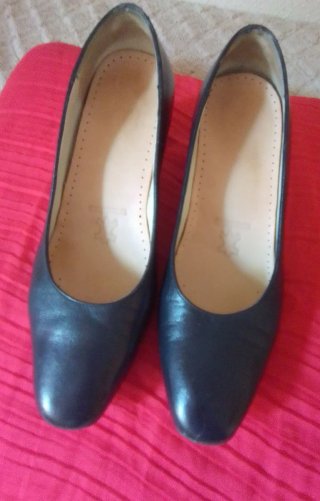 Zapatos piel azul