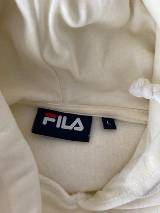 Sudadera Fila Beige con Logo Bordado