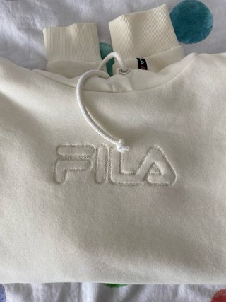 Sudadera Fila Beige con Logo Bordado