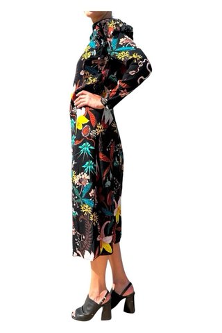 Leggero abito longuette floreale Vintage, taglia S