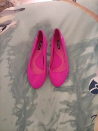 Bailarinas Fucsia ,azul cielo y beige