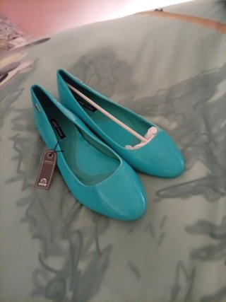 Bailarinas Fucsia ,azul cielo y beige
