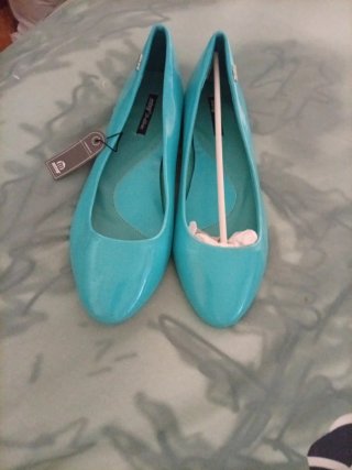 Bailarinas Fucsia ,azul cielo y beige