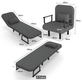 (2 juntos) Sillón cama individual verde.