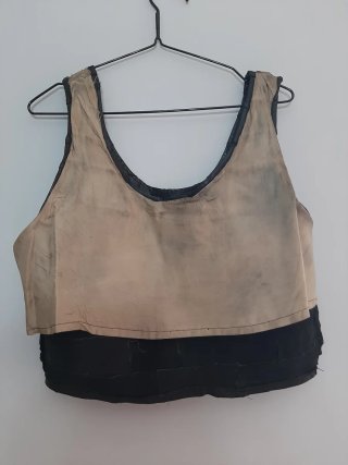 Chaleco de Piel Negro Talla L