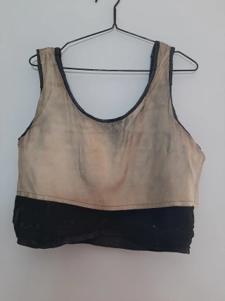 Chaleco de Piel Negro Talla L
