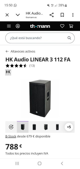 Altavoces HK Audio Linear 3 (Negro)