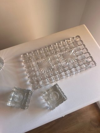 Portavelas / Tintero Vintage Cristal