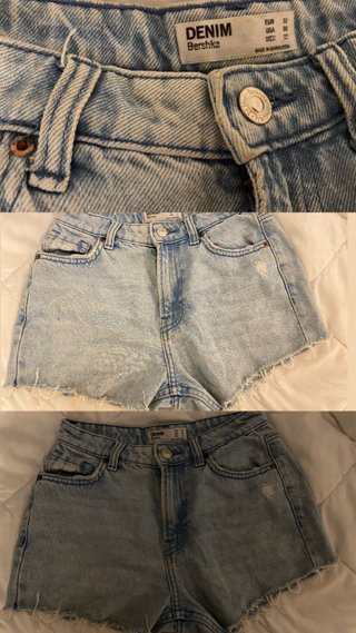 Calções de ganga Bershka azuis