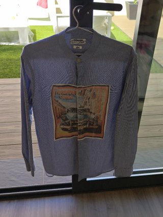 Camisa Desigual Talla XL Rayas Coche Vintage