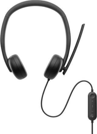 Dell auriculares con micrófono negro