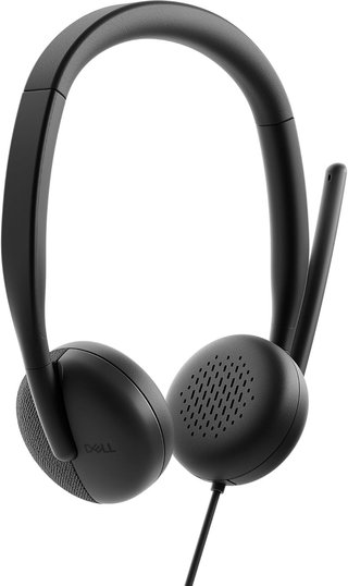 Dell auriculares con micrófono negro