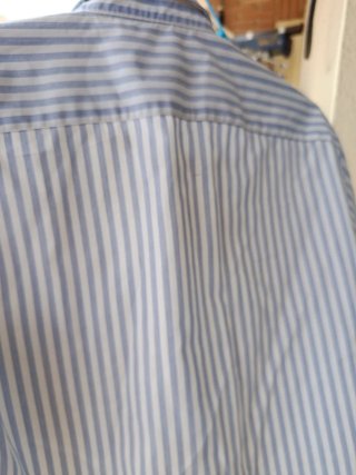 Camisa Cortefiel Rayas Azul y Blanco Talla M
