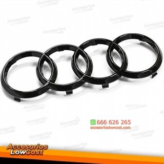 EMBLEMA FRONTAL PARA AUDI NEGRO BRILLO