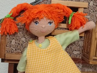 Muñeca Pippi Calzaslargas crochet
