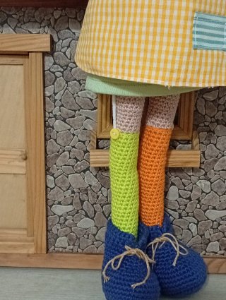 Muñeca Pippi Calzaslargas crochet