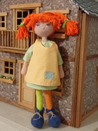 Muñeca Pippi Calzaslargas crochet