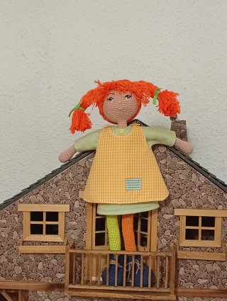 Muñeca Pippi Calzaslargas crochet