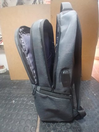 Mochila ordenador portátil acolchada gris Europ As