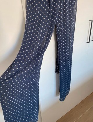 Mono largo Zara azul lunares