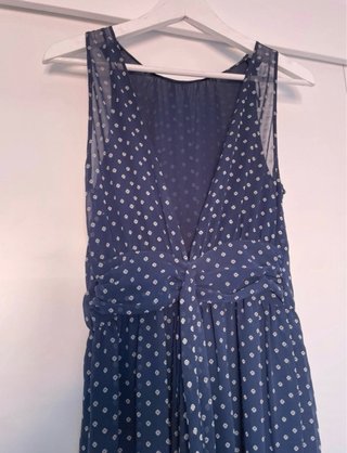 Mono largo Zara azul lunares