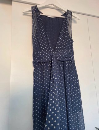 Mono largo Zara azul lunares