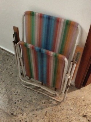 Silla de playa plegable multicolor
