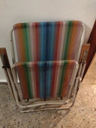 Silla de playa plegable multicolor