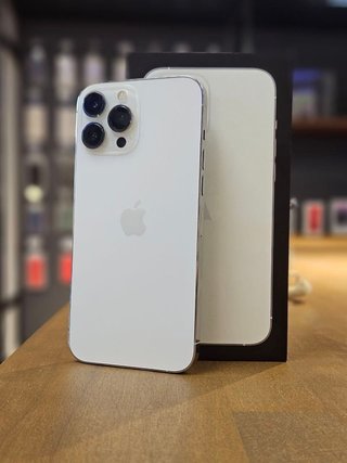 IPHONE 13 PRO MAX 128GB PLATA 100% BATERIA