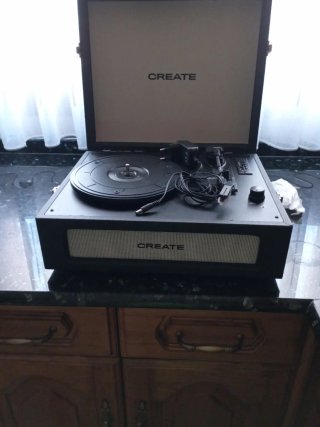 Tocadiscos CREATE Negro/Marrón
