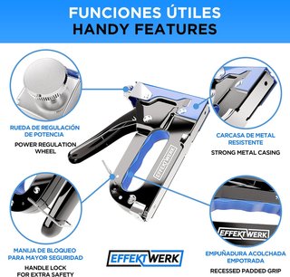 EffektWerk grapadora resistente multiusos 5 en 1