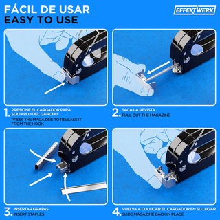 EffektWerk grapadora resistente multiusos 5 en 1