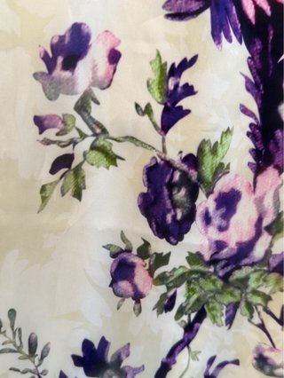 Vestido estampado floral lavanda