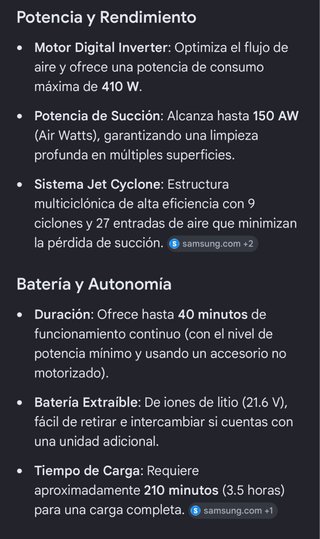 Aspiradora Samsung Digital Inverter