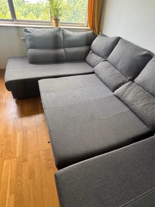Sofá Cama Chaiselongue Doble Modular Gris