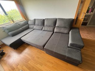 Sofá Cama Chaiselongue Doble Modular Gris