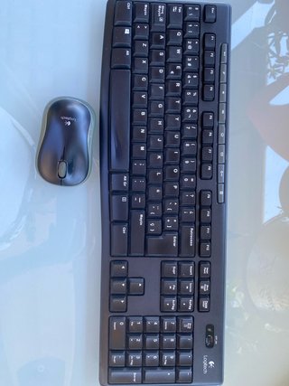 Teclado y Ratón Inalámbrico Logitech Negro/Gris